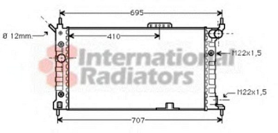 VAN WEZEL 37002169 -  Радиатор, охлаждение двигателя